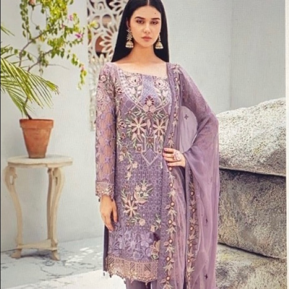 Purple Pakistani wedding guest dress